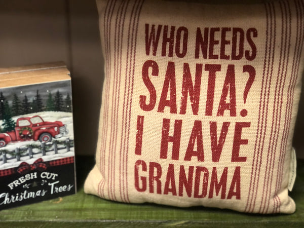 Who Needs Santa Christmas Pillow