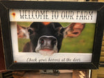 Welcome To Our Farm Framed Wall Sign