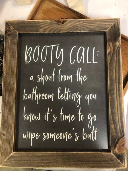 Booty Call Wall Sign