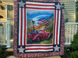 Take A Chance for Rocky -Handmade Vintage Truck Quilt Ticket