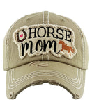 Horse Mom Distressed Cap