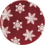 Red Snowflake Plate