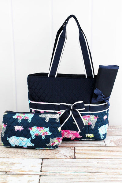 Quilted Pig Diaper Bag
