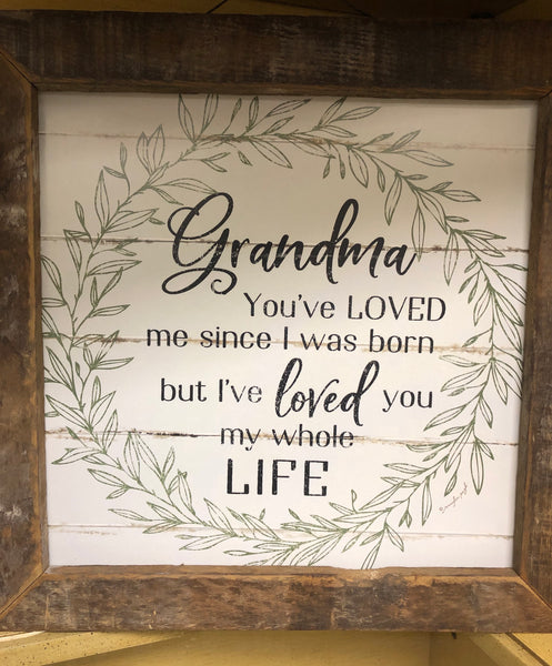 Grandma Lath Frame Wall Hanging