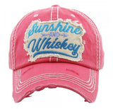 Sunshine and whiskey distressed cap