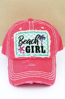 Beach Girl Distressed Vintage Cap