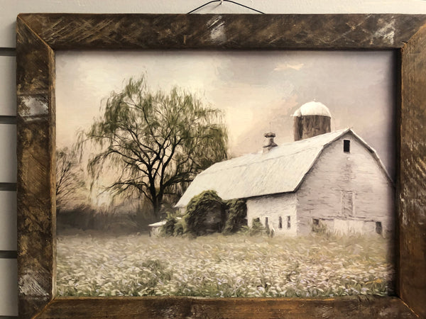 The Old Hay Barn -Lath Framed Wall Sign