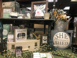 Metal “She Shed” Sign Farmhouse Decor