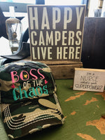 Happy Camper Box Sign